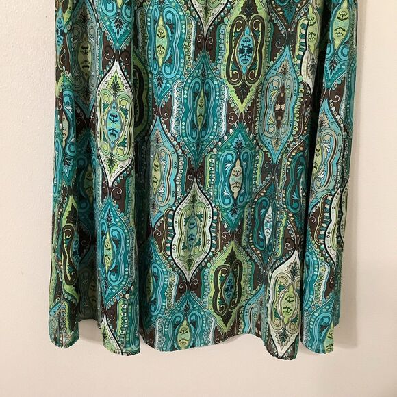 Vintage Y2K 2000s Blue Green Fairycore Bohemian Boho Fairy Grunge Maxi Skirt 14 - Picture 3 of 7